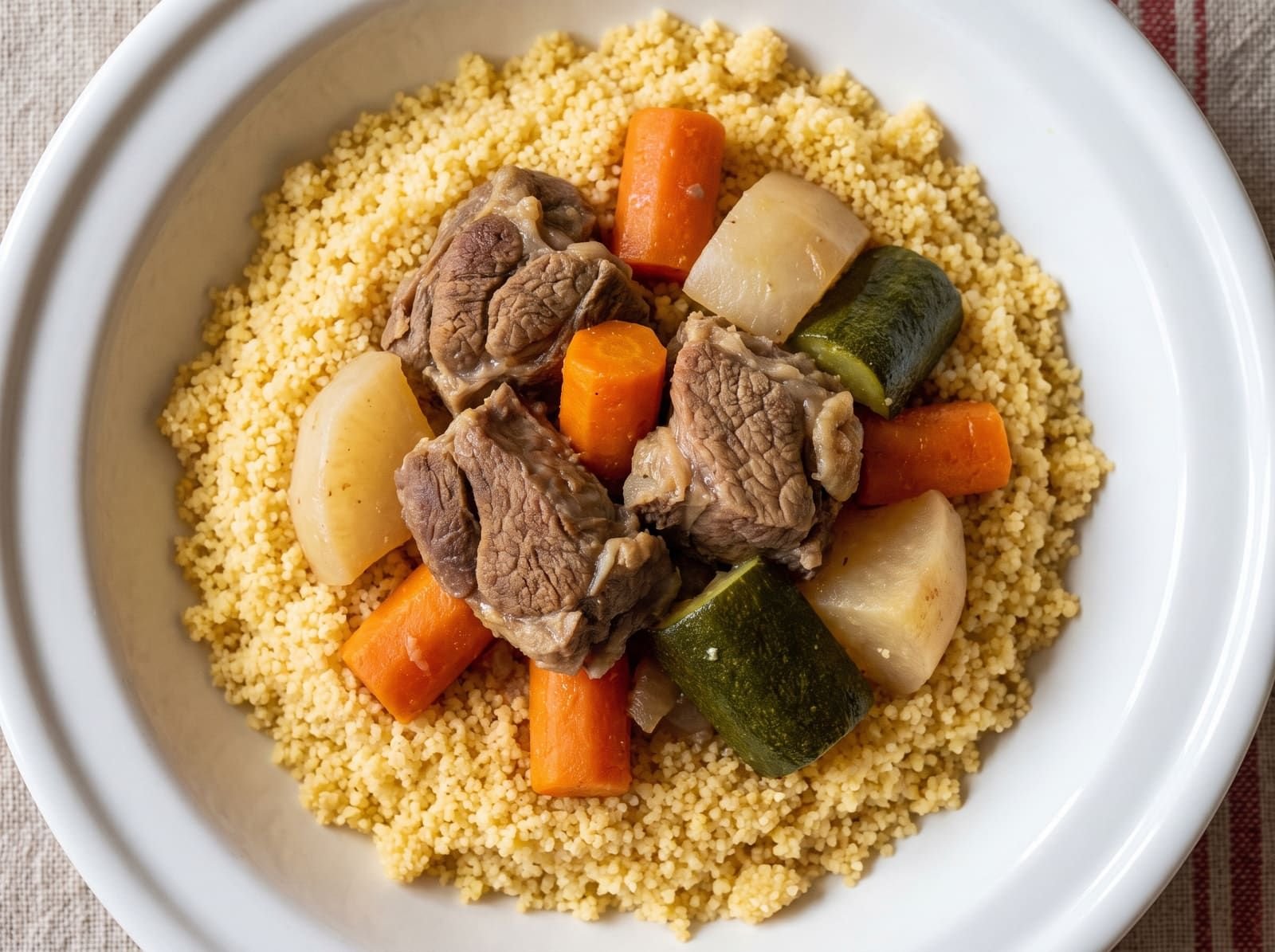 Couscous aux légumes et à la viande