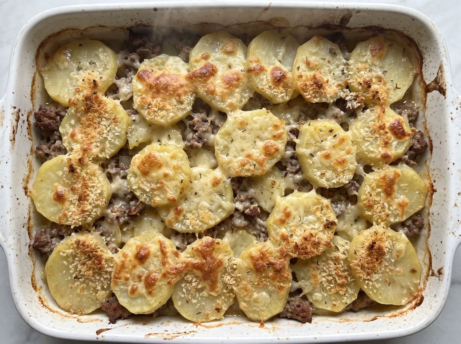 Gratin de pommes de terre à la viande hachée
