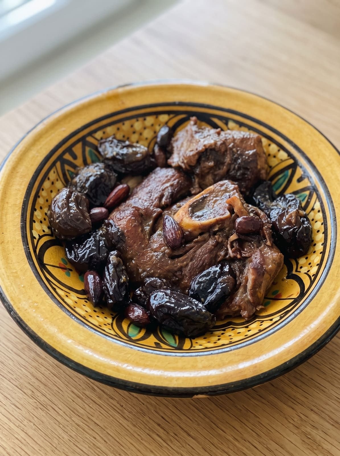 Tajine mijoté aux pruneaux et amandes